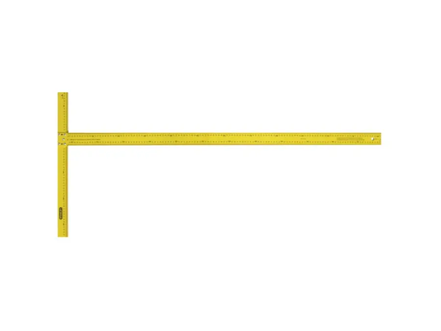 T - úhelník, pravoúhlý, přesný, hrana se žlábkem, délka 122cm