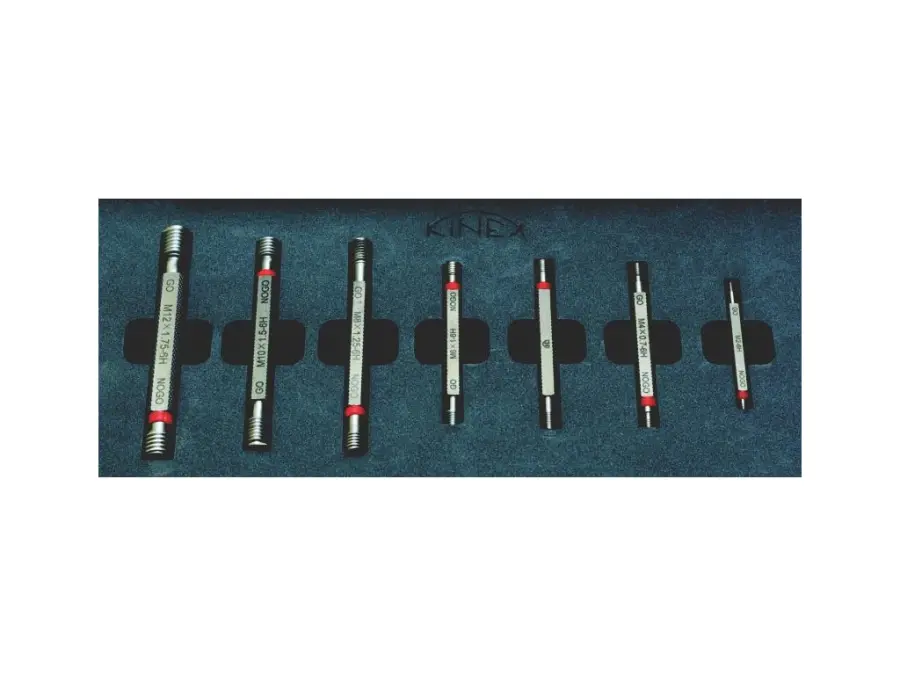 Mezní závitový trn - Metrický závit M, DIN 13 Sada M3,M4,M5,M6,M8,M10,M12