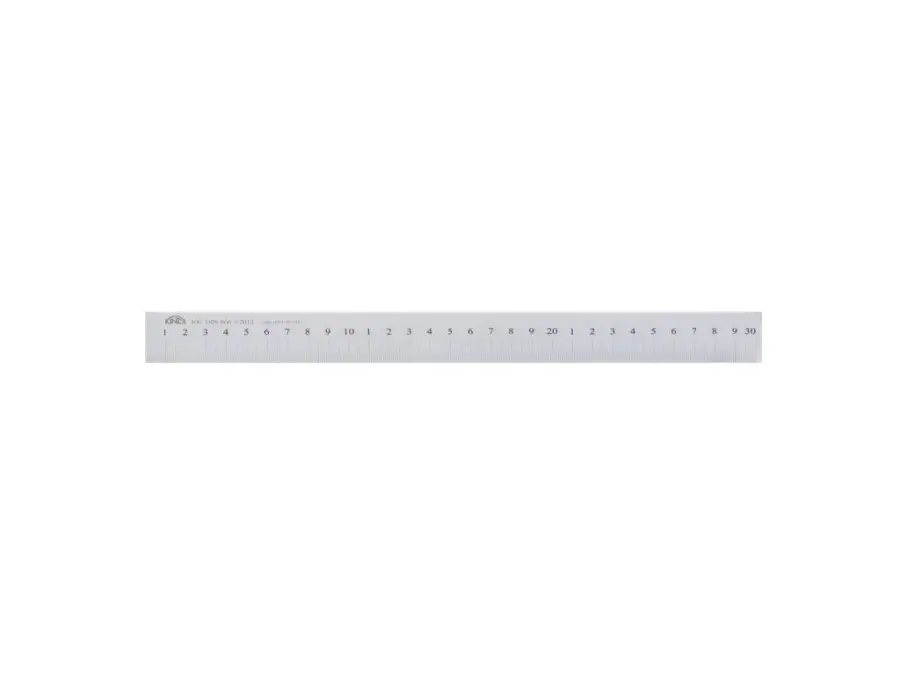 Měřítko NEREZ OCEL ploché, začátek v nule, - popis laserem, DIN 866/B 2500x40x8 mm KINEX