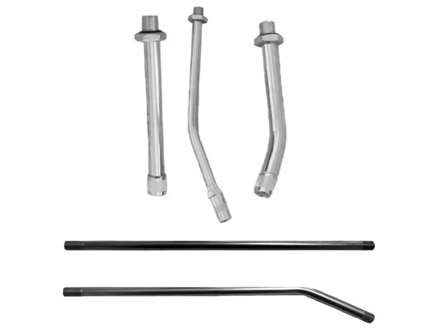 Spoj pro mazací lisy pákové: zahnutý, kovový, l80 mm, sklíčidlová spojka (4 čelisti)