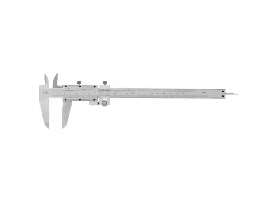 Posuvné měřítko 200/50 mm s vnitřním měřením a hloubkoměrem, jemné stavění, DIN 862 KINEX