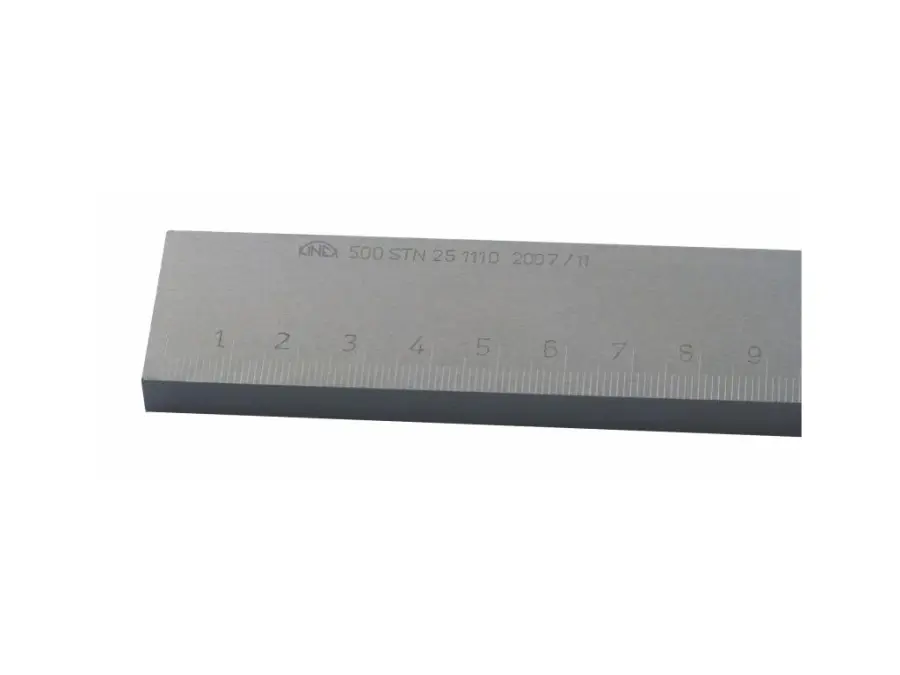 Měřítko NEREZ OCEL ploché s přesahem - popis laserem, DIN 866/A 300x25x5 mm KINEX