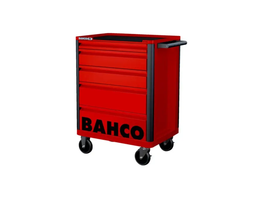 Zásuvkový vozík STANDARD na nářadí s 5-zásuvkami, červený