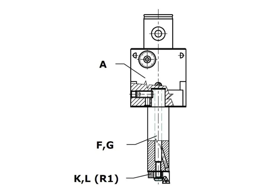 VTA16-69-1.5-držák hlavice (F) (150) Vyvrtávací nůž a hlavice pro držáky typu TPGT 080202L (205bh, ABH) - ISO - přesná vyvrtávací hlava