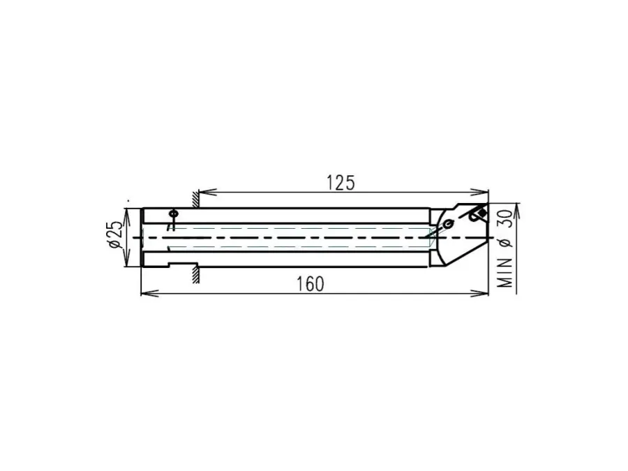 DDA25-160STFPR11(T) Ø30-40mm (240) Vyvrtávací nůž a hlavice pro držáky typu TPGT 080202L (205bh, ABH) - ISO - přesná vyvrtávací hlava