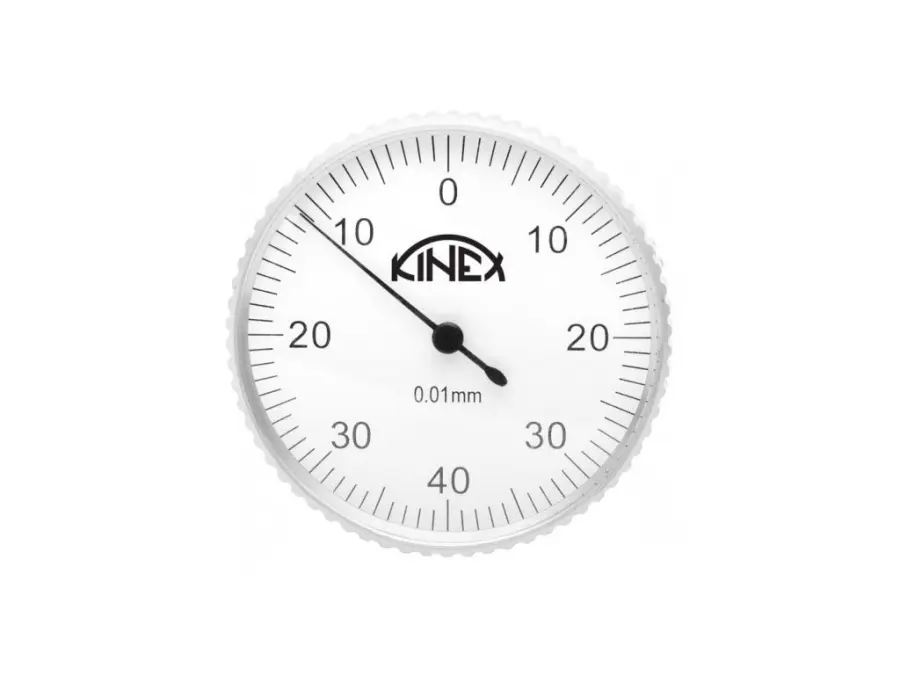 Úchylkoměr číselníkový páčkový ČSN EN ISO 46325 (ČSN 25 1820) - vertikální (+ -) 0,8 mm 0,01 mm KINEX