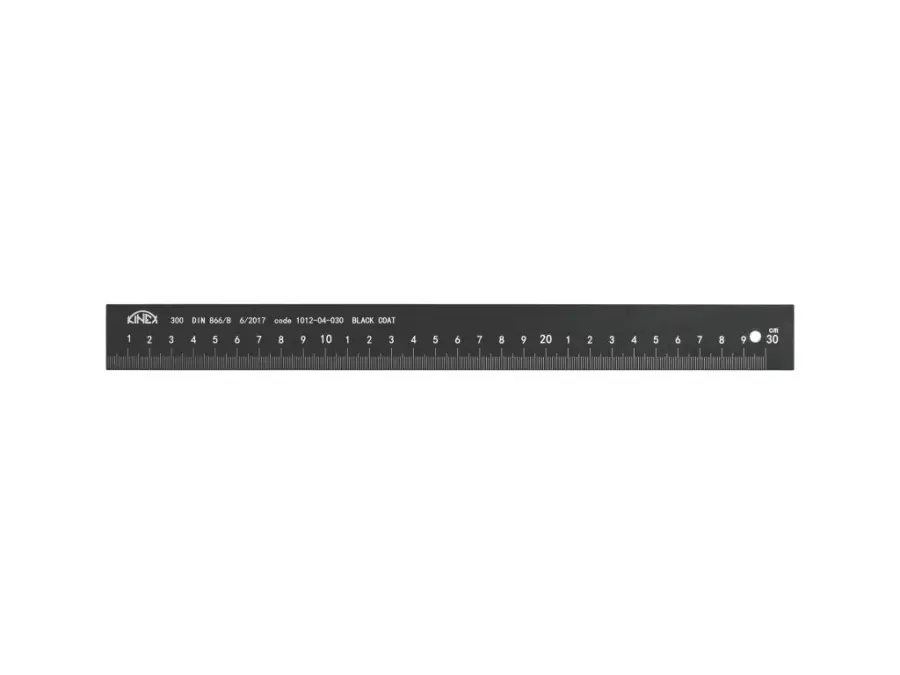 Měřítko nemagnetické - Light 300x32x5/Al/BLACK COAT, začátek v nule, DIN 866/B KINEX
