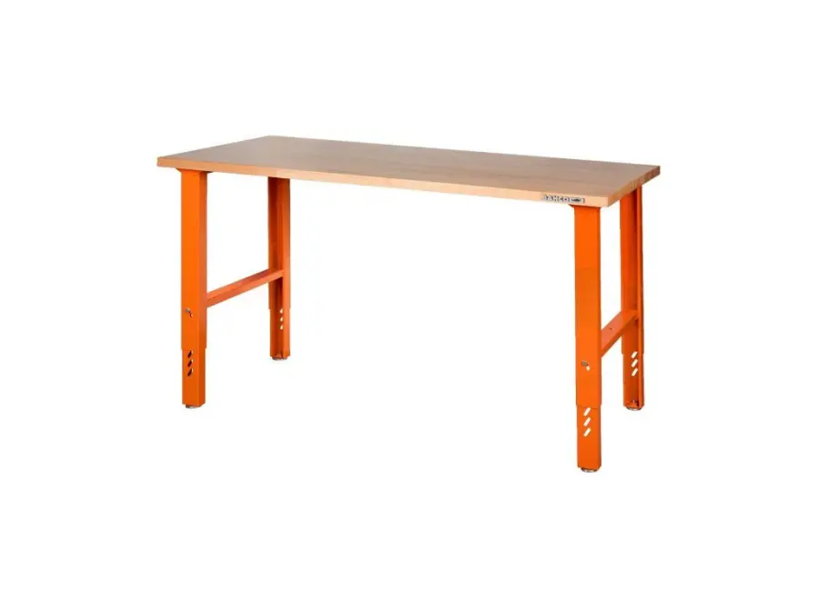 Pracovní stůl pevné konstrukce, dřevěná pracovní deska, 1500x750x850mm