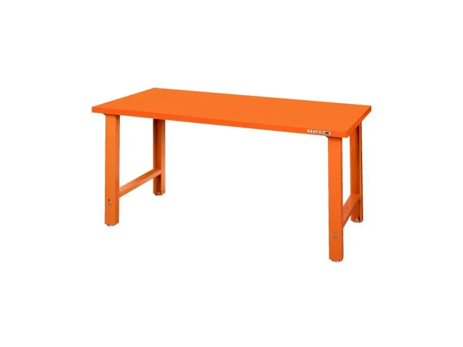 Pracovní stůl pevné konstrukce, 40mm vysoká ocelová pracovní deska 1800x750x850mm modrý