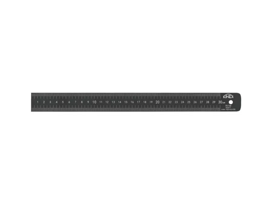 Měřítko ocelové tenké 300x25x1 mm EC I BLACK COAT, vhodné pro kalibrace KINEX
