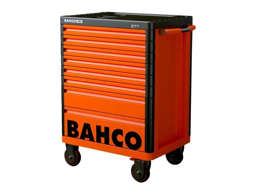 Robustní vozík s 8 zásuvkami, s ochrannými nárazníky jednotlivých zásuvek b1