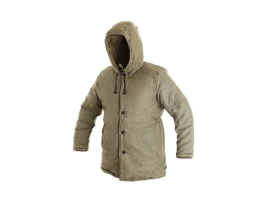 Kabát JUTOS, zimní, vatovaný, khaki, vel. 48-50 b1/10
