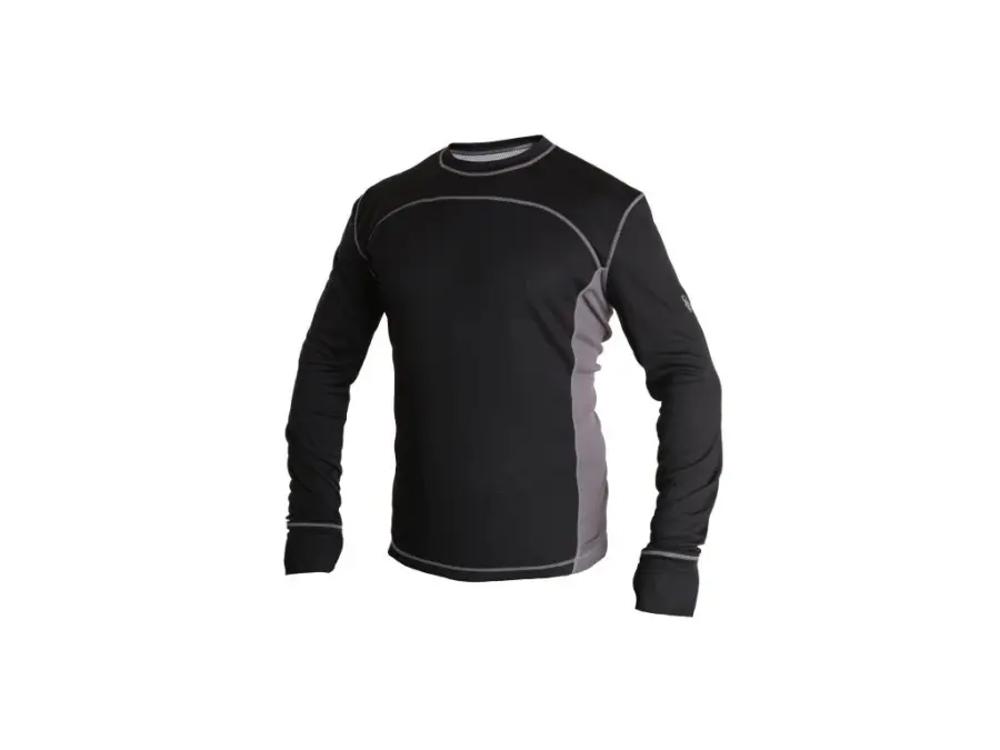 Tričko COOLDRY, funkční, dlouhý rukáv, pánské, černo-šedé, vel. S b1/50