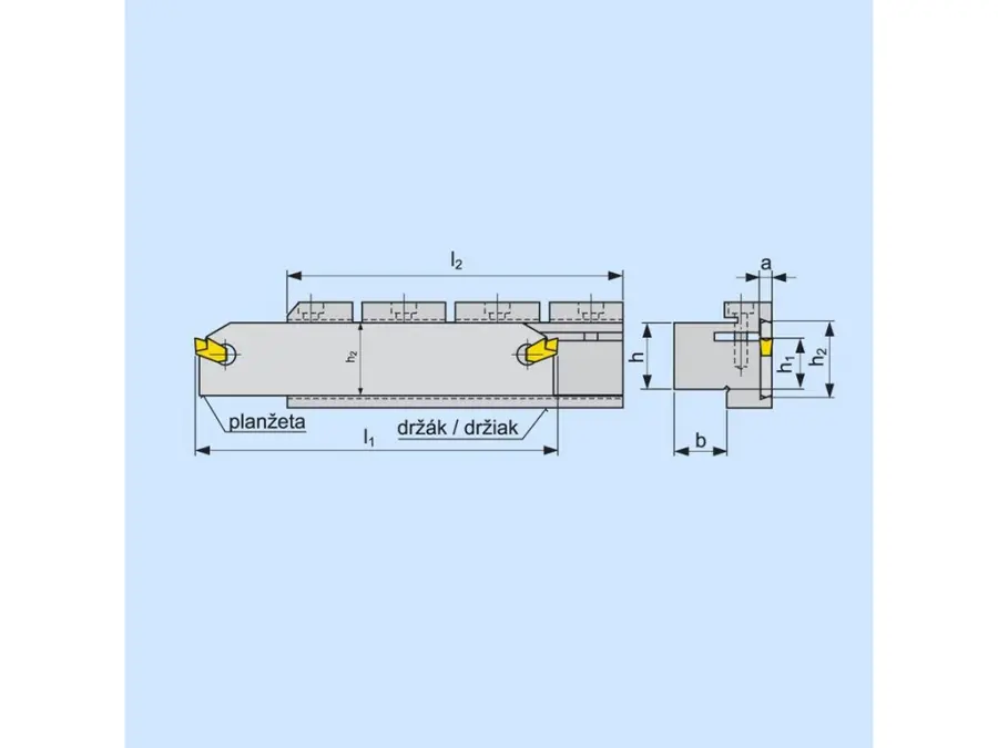 Soustružnický nůž pro upichování, zapichování, kopírování 84001356 / 6756931 XLCFN B LFUX D1 -S- PRAMET