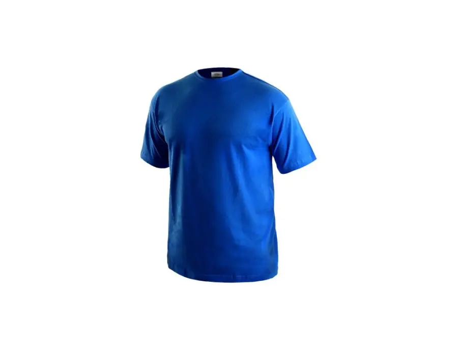 Tričko DANIEL, krátký rukáv, středně modré, vel.4XL