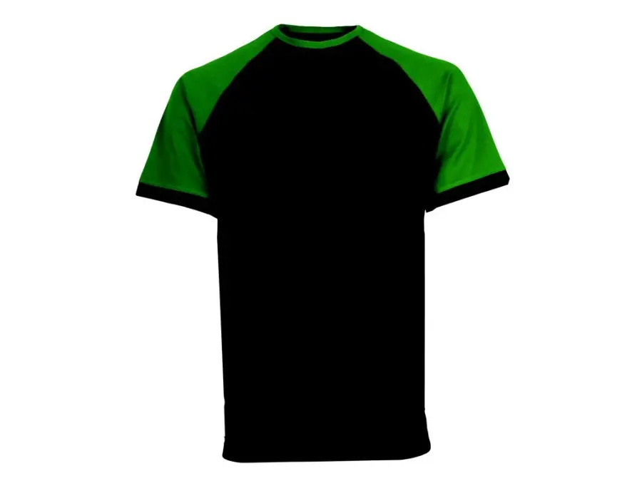 Tričko OLIVER, krátký rukáv, černo-zelené, vel. XL