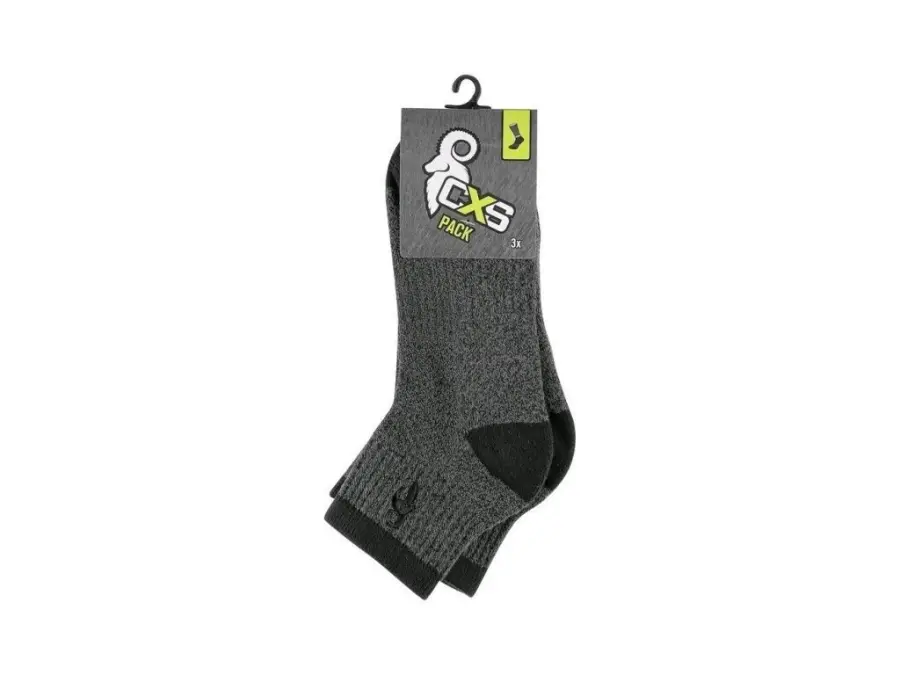 Ponožky CXS PACK, tmavě šedé, 3 páry
