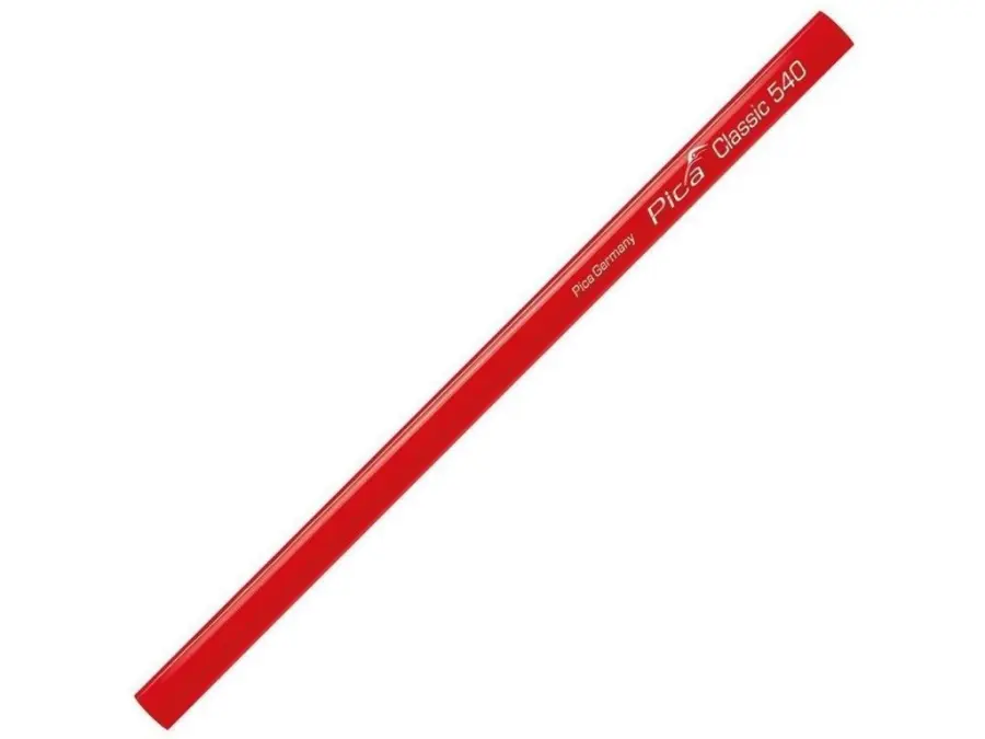 Tužka tesařská Pica Classic oválný tvar, 2H, červená, 24cm, neostřená
