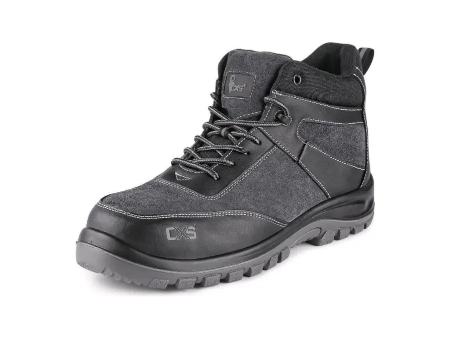 Obuv kotníková CXS PROFIT TOP S1P, čeno-šedá, vel. 46