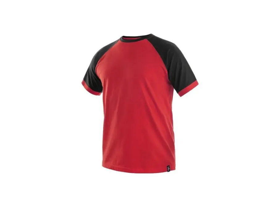 Tričko OLIVER, krátký rukáv, červeno-černé, vel. 4XL