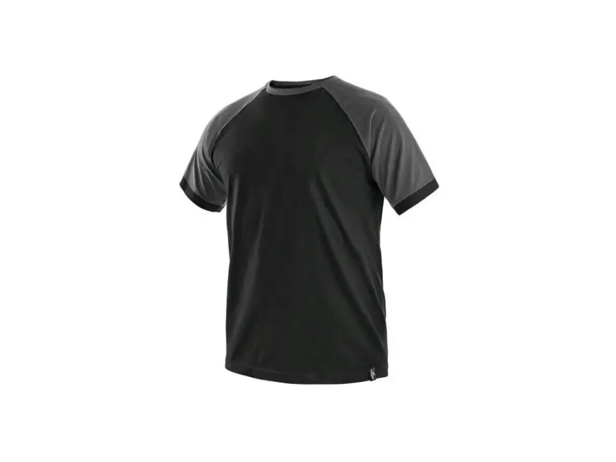 Tričko OLIVER, krátký rukáv, černo-šedé, vel. 4XL