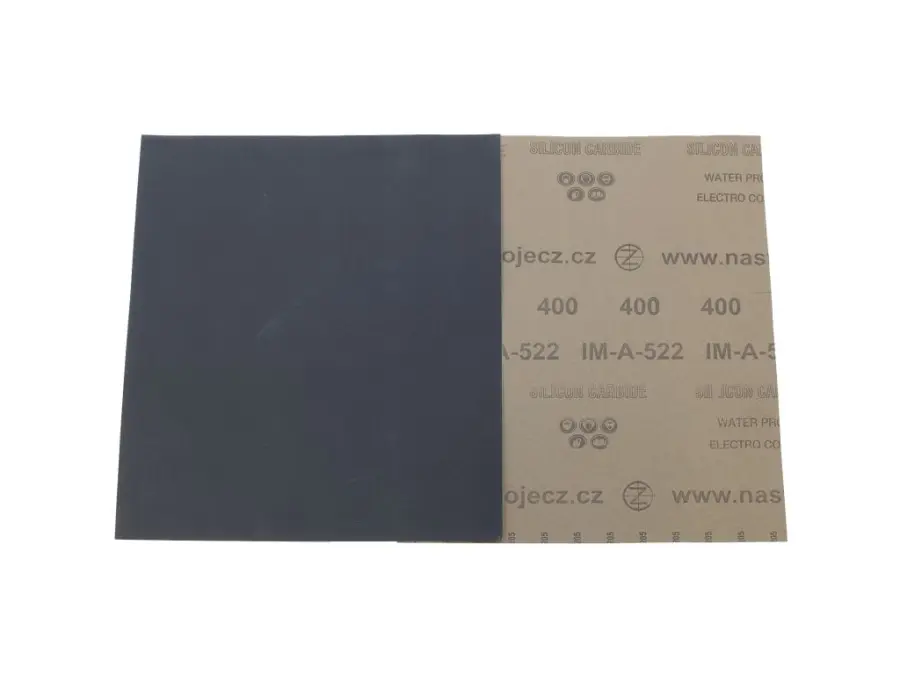 Brusný voděodolný papír 230x280mm zrnitost 180 pro ruční i strojní broušení laků b100