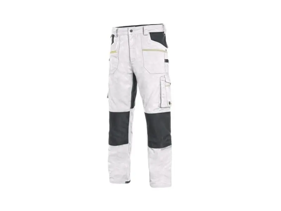 Kalhoty CXS STRETCH, pánské, bílé - šedé, vel. 48