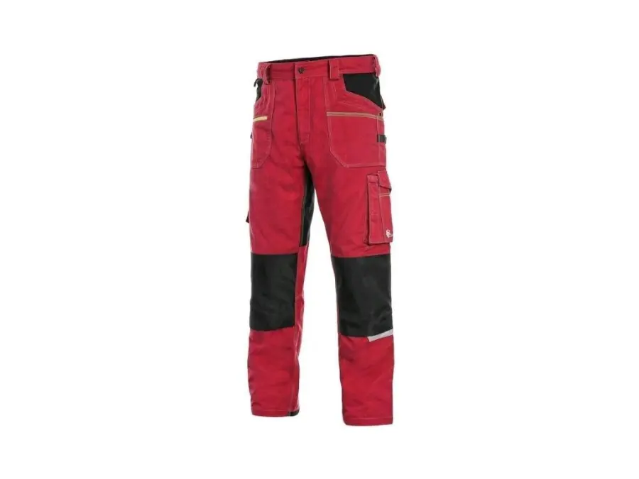 Kalhoty CXS STRETCH, pánské, červeno - černé, vel. 46