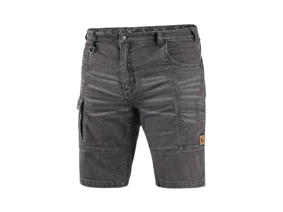Kraťasy jeans CXS MURET, pánské, šedo-černá, vel. 46 b1/10