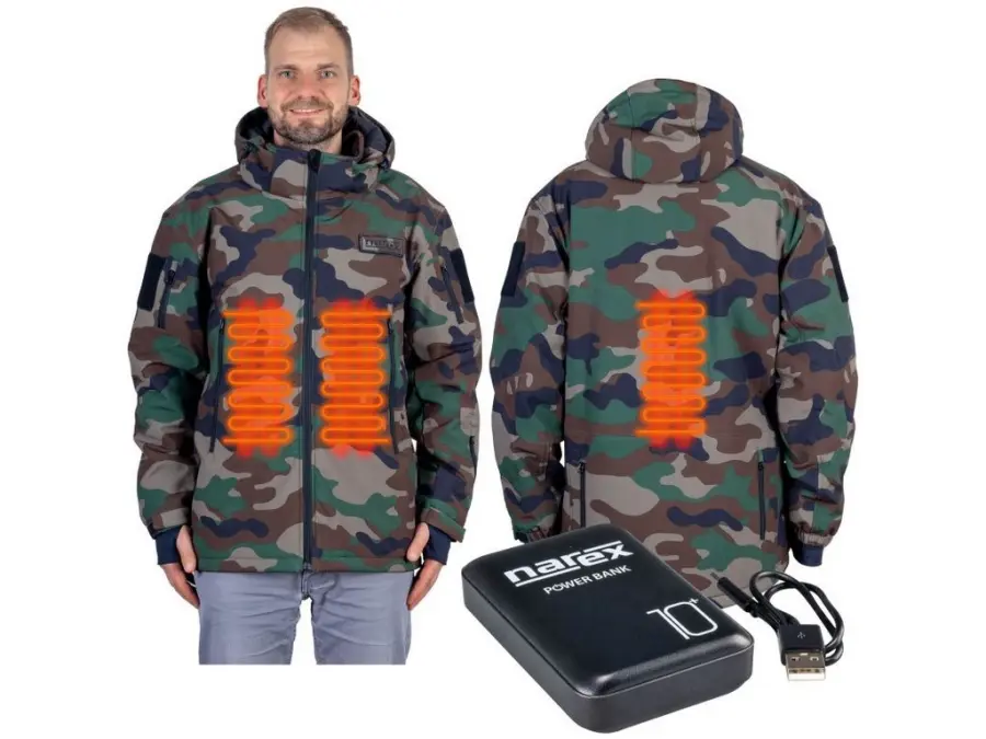 CHJ-XS SET Vyhřívané bundy CAMOUFLAGE + Powerbanka