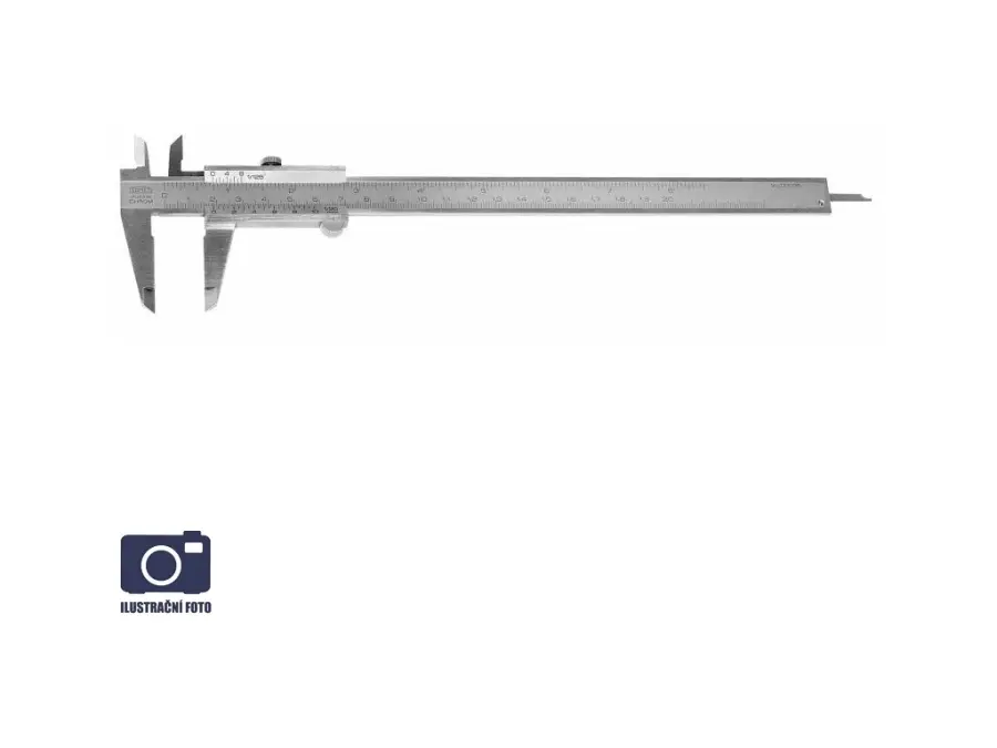 Měřítko posuvné analog 0-160/0,05mm, aretace šroubkem, kulatý hloubkoměr
