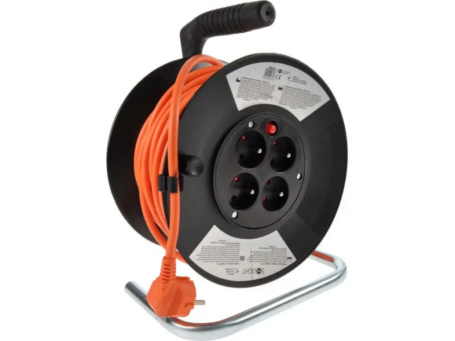 4z prodlužovací přívod - na bubnu, 25m, oranžový kabel, 3x 1,5mm2 b1