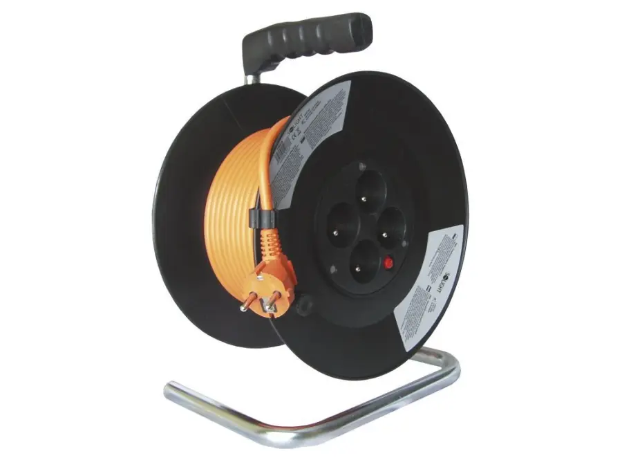4z prodlužovací přívod - na bubnu, 20m, oranžový kabel, 3x 1,5mm2 b1