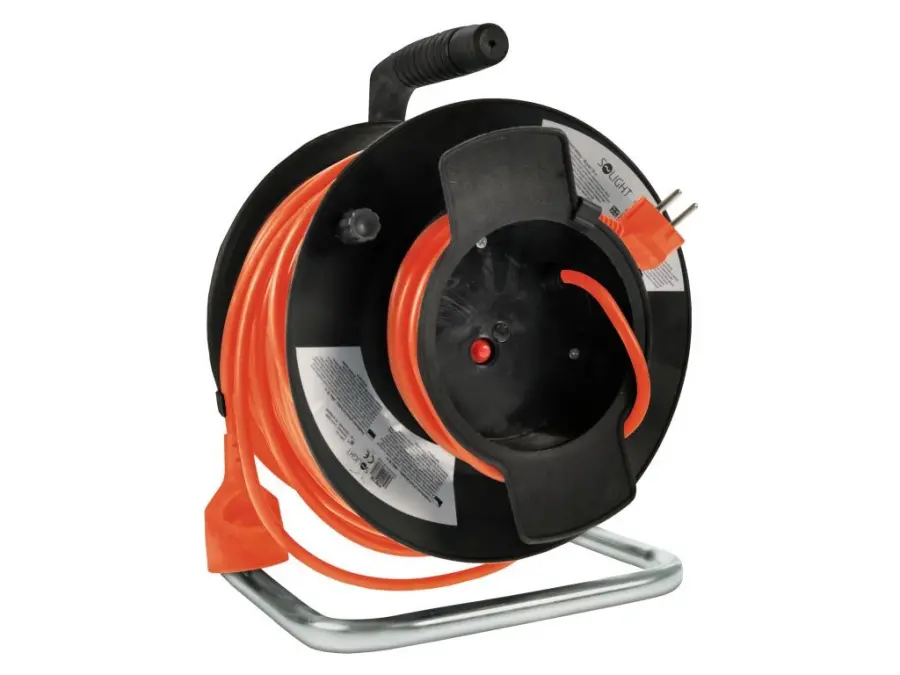1z prodlužovací přívod - na bubnu, 50m, oranžový kabel, 3x 1,5mm2 b1