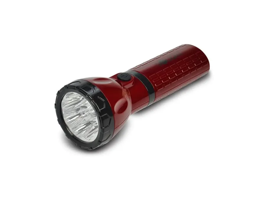 Nabíjecí LED svítilna, 9 x LED, Pb 800mAh, červenočerná, plug-in b30