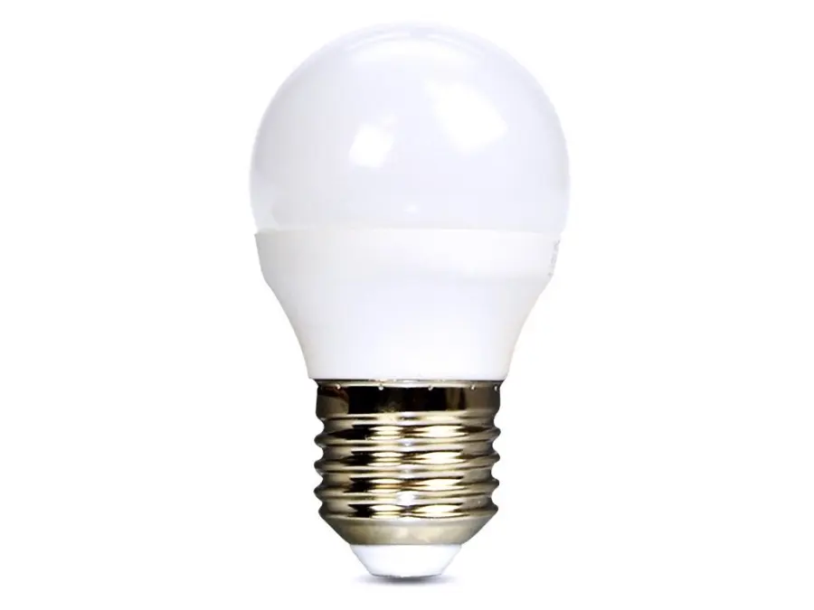 LED žárovka, miniglobe, 6W, E27, 6000K, 510lm b100