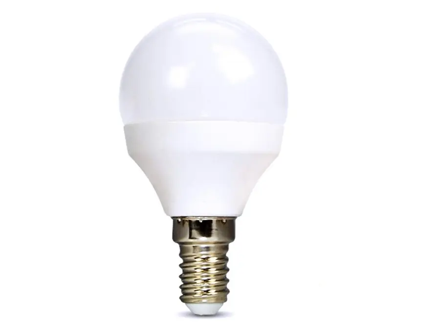 LED žárovka, miniglobe, 6W, E14, 6000K, 510lm b100