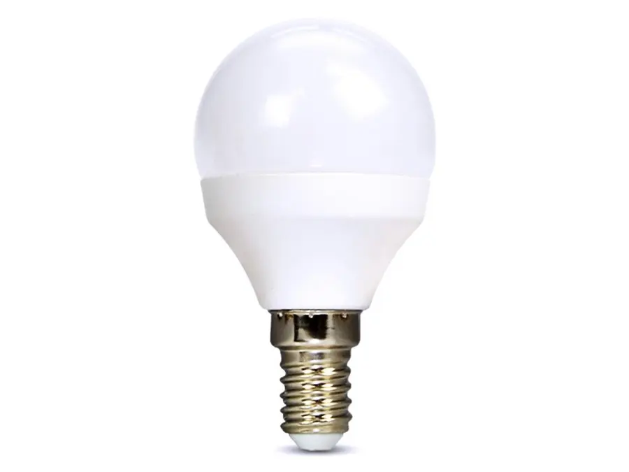 LED žárovka, miniglobe, 8W, E14, 3000K, 720lm, bílé provedení b100
