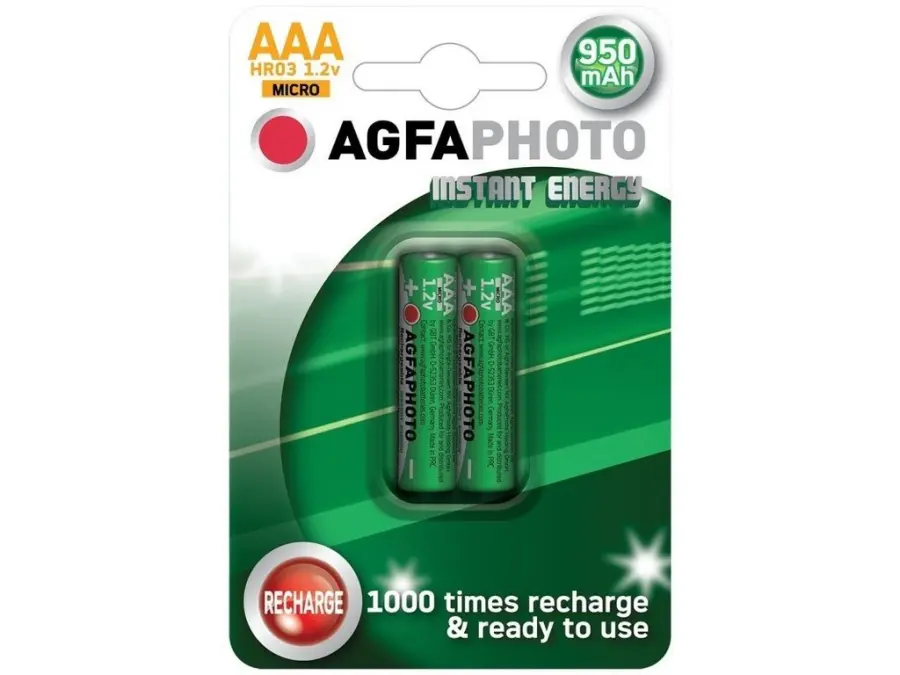 Přednabitá Baterie AAA, 950Mah, 2Ks