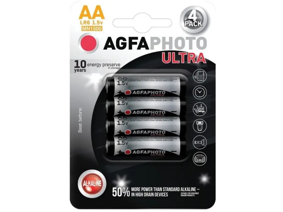 Ultra Alkalická Baterie Lr06/AA, 4Ks