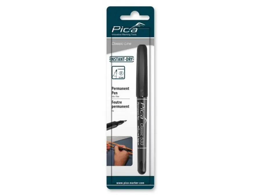 Pica Classic Permanent Pen Fine 0,7mm černý, SB-Pack