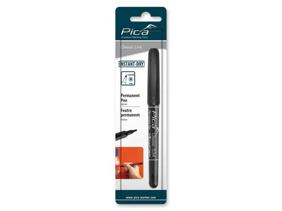 Pica Classic Permanent Pen Medium 1,0mm černý, SB-Pack