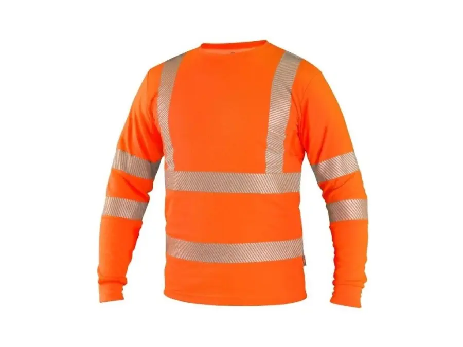 Trička CXS OLDHAM, dlouhý rukáv, výstražná, pánská, oranžová
