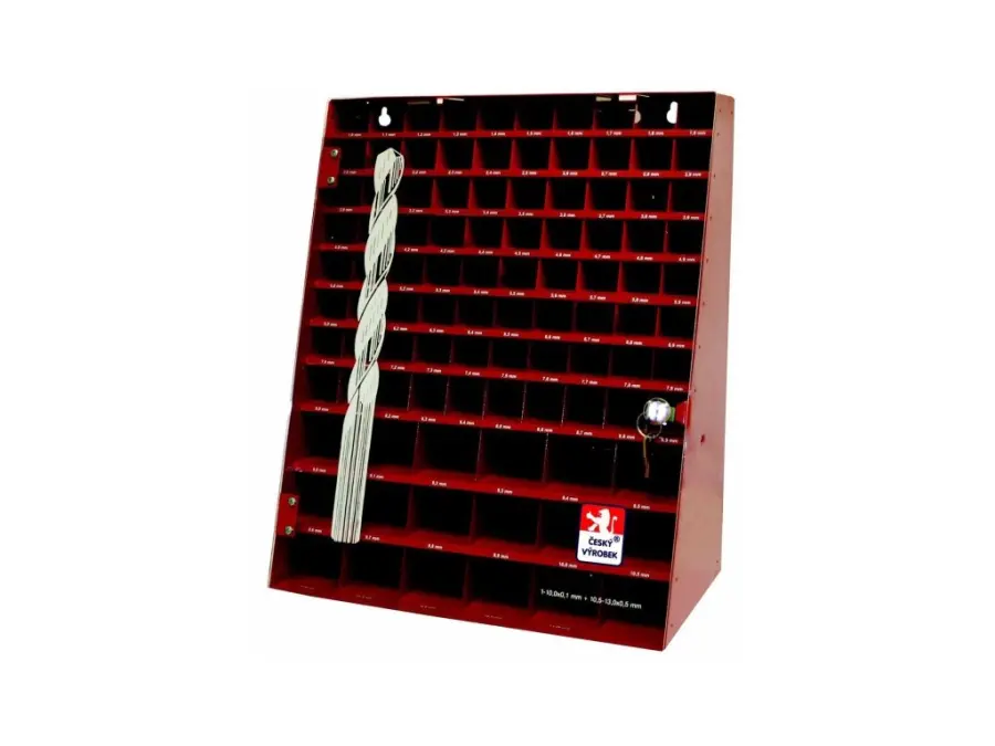 Velký prodejní box s vrtáky, 1-13mm 860 kusů, ČSN 221121RNHSS Pasivované