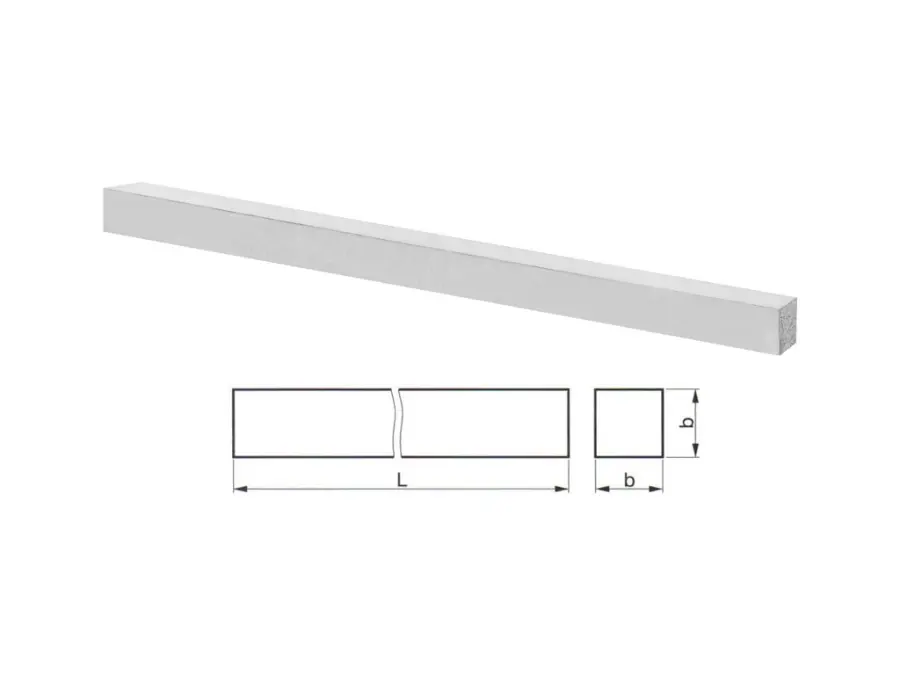 RADECO 8x8x125mm HSSECo10 polotovar nože - čtverec