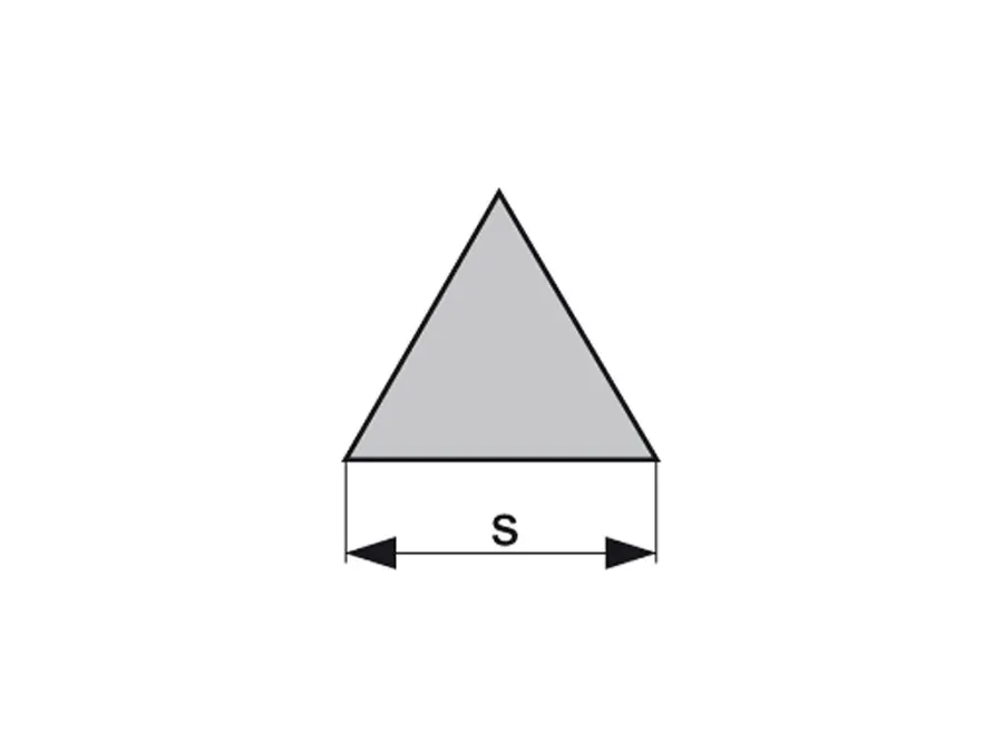 Diamantový pilník trojúhelníkový vysoký 3,8/3 D76 Ra0,4 stř.jemný