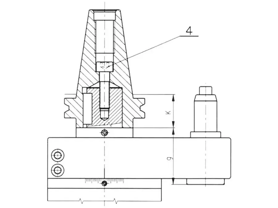 VKF25-ISO 40 DIN69871 Výměnná upínací stopka pro modely FUH ER25 - frézovací úhlová hlava s pevnou kuželovovu stopkou