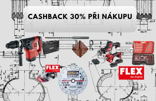 Cashback 30 % na nářadí FLEX: výhodná akce od NÁSTROJE CZ pro profesionály i domácí dílny