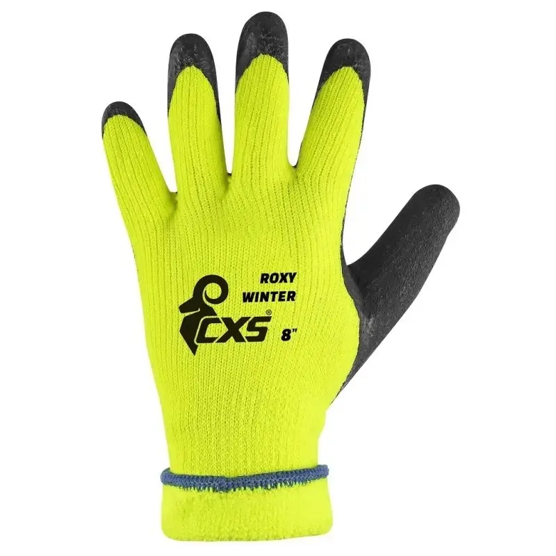 Rukavice ROXY WINTER, zimní, máčené v latexu, černo-žluté, vel. 12 b1/61