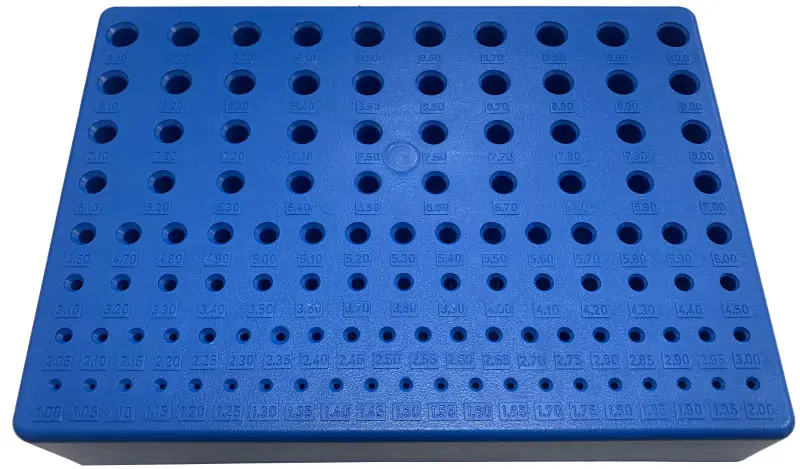 Stojánek na vrtáky 91 dílný 1,0-10,0/0,1mm plastový